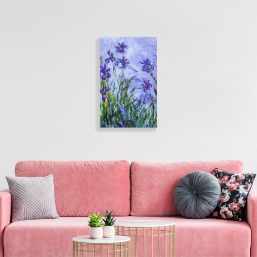 Lila Irises Claude Monet Fine Art Canvas Afdruk (Insitu (Woonkamer))