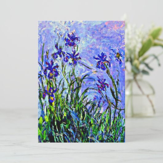 Lila Irises van Claude Monet, Kaart (Staand voorkant)