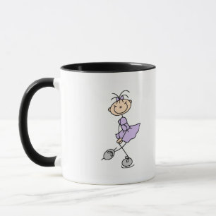 Lila Jurk Figuur Schaatsster T-shirts en Cadeaus Mok