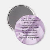 lila kleindochtergedicht magneet (Voorkant / Achterkant)