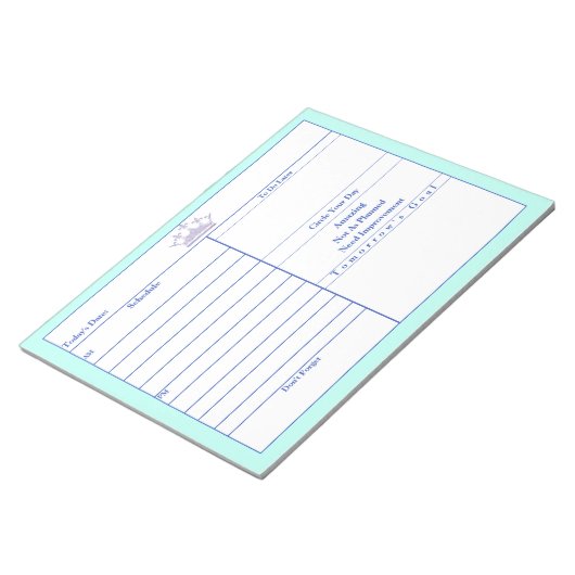 Lila kroonroze rand decoratieve notitieblokken (Schuin)