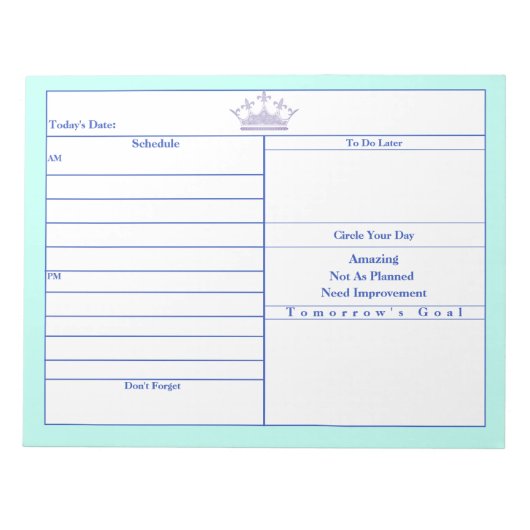 Lila kroonroze rand decoratieve notitieblokken (Voorkant)