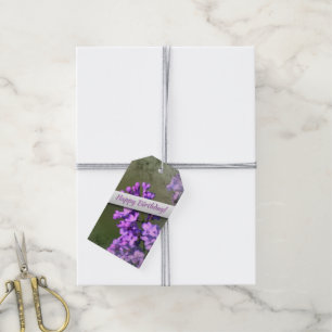 Lila langzaam cadeaulabel
