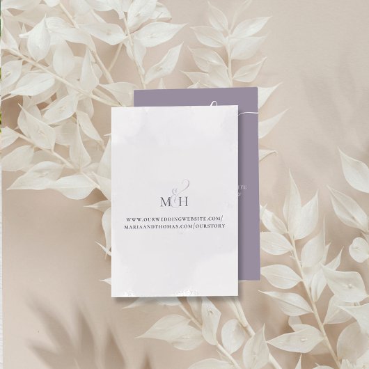 Lila Lavendel antwoord bruiloft Kaart QR-code