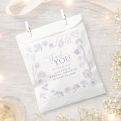  Lila Lavendel Bloemen Dank u Douche Bedankzakje (Geknipt)