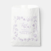  Lila Lavendel Bloemen Dank u Douche Bedankzakje (Voorkant)