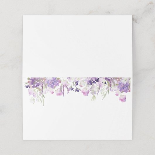 Lila lavendel bruiloft (Buitenkant ongevouwen)