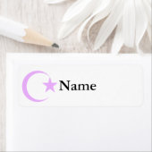 Lila-Lavendel Crescent & Star.png Etiket (Insitu)