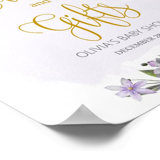 Lila Lavendel Kaarten en Geschenken Teken Poster (Hoek)