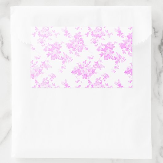 Lila lavendel rozen Elegant Bloemig Rechthoekige Sticker (Tas)