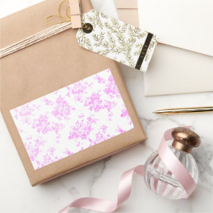 Lila lavendel rozen Elegant Bloemig Rechthoekige Sticker
