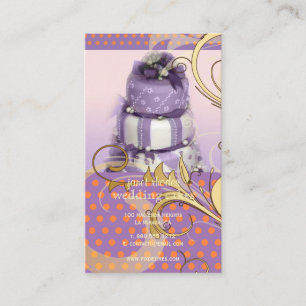 Lila/lavendel Trouwtaart/Bakkerij/patisserie Visitekaartje