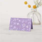  Lila Lavender Floral Script Baby shower (Achterkant)