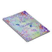 Lila lavender Flower Wedding Notitieboek (Rechterzijde)