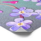 Lila lavender Flower Wedding Poster (Hoek)