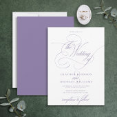 Lila lavender met geavanceerde kalligrafie kaart