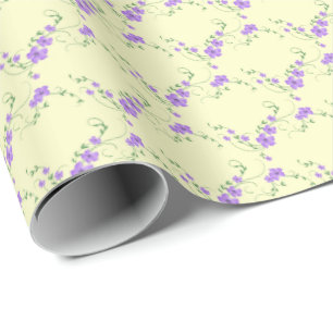 Lila Lemon Wrapping Paper Cadeaupapier