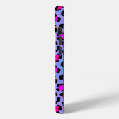 Lila Leopard iPhone 15 Hoesje (Achterkant / Links)