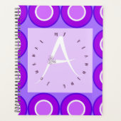 Lila letter A circulaire Planner (Voorkant)
