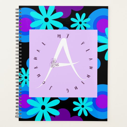 Lila letter A Flower Power Planner (Voorkant)