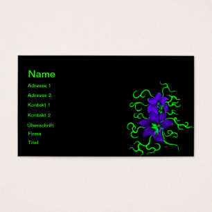 lila Lilie Blume Visitekaartjes