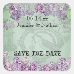 Lila Locket Sla de datum Stickers op