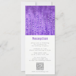 Lila Lupines Bruiloft Receptie Behuizing Kaart