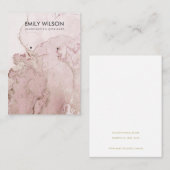 LILA MAUVE PINK AGATE MARBLE EARRING DISPLAY CARD VISITEKAARTJE (Voorkant / Achterkant)
