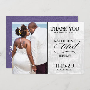 Lila Mexicaans paspoort Bedankkaart