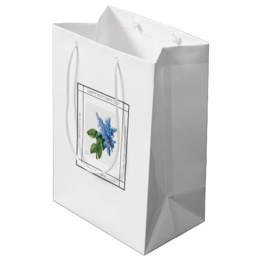 Lila Moederdag Gift Bag Medium Cadeauzakje (Achterkant Gekanteld)