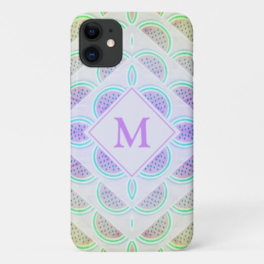  Lila Monnogram Watermeloen Case-Mate iPhone Case (Achterkant)