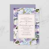 Lila mosterd blauw crème kaart (Voorkant / Achterkant)