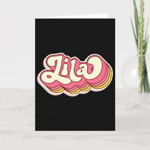 Lila Naam Persoonlijke Voornaam Achternaam Kaart