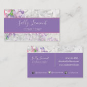 Lila nieuwsgierigheid visitekaartje (Voorkant / Achterkant)