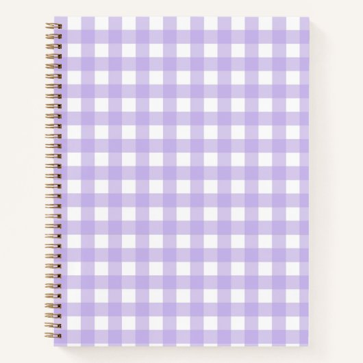 Lila Notitieboek Gingham (Voorkant)