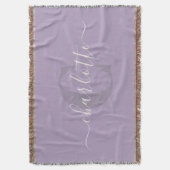 Lila paars | Aangepaste naam van het script Deken (Voorkant Verticaal)