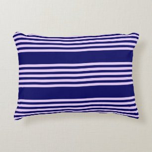 Lila paars en blauw van de marine, vijf strepen pa accent kussen
