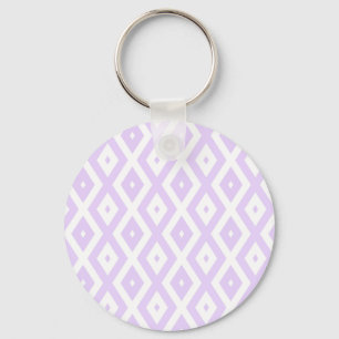 Lila paars- en witdiamantpatroon sleutelhanger