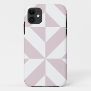 Lila Paars geometrisch decomgrenzingspatroon iPhone 11 Hoesje