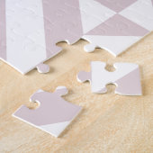 Lila Paars geometrisch decomgrenzingspatroon Legpuzzel (Zijkant)