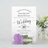 Lila Paars Roos - Uitnodiging tot weddenschap over (Staand voorkant)