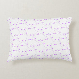Lila paarse bloemen, kleine pasteelafdruk accent kussen