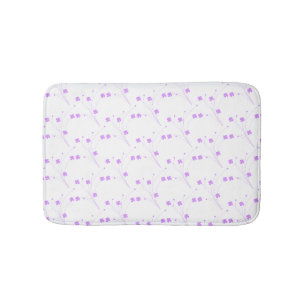 Lila paarse bloemen, kleine pasteelafdruk badmat