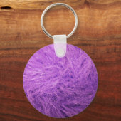 Lila Paarse Fur Sleutelhanger (Voorkant)