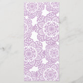 Lila Paarse kant Doily Wedding Programma (Achterkant)