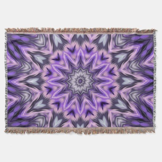 Lila paarse mandala deken (Voorkant)