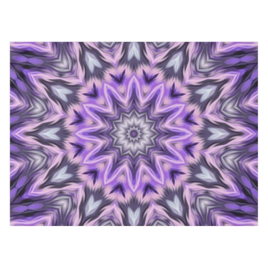 Lila paarse mandala tafelkleed (Voorkant (Horizontaal))