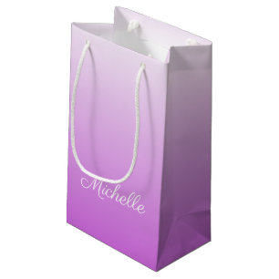 Lila paarse ombre gepersonaliseerde naam klein cadeauzakje