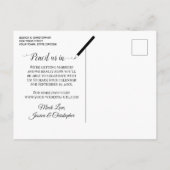 Lila Paarse Roos Foto & Kalender Sla de Datum op Aankondigingskaart (Achterkant)