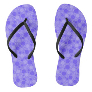 Lila paarse tinten met stippen in retro sixtie teenslippers